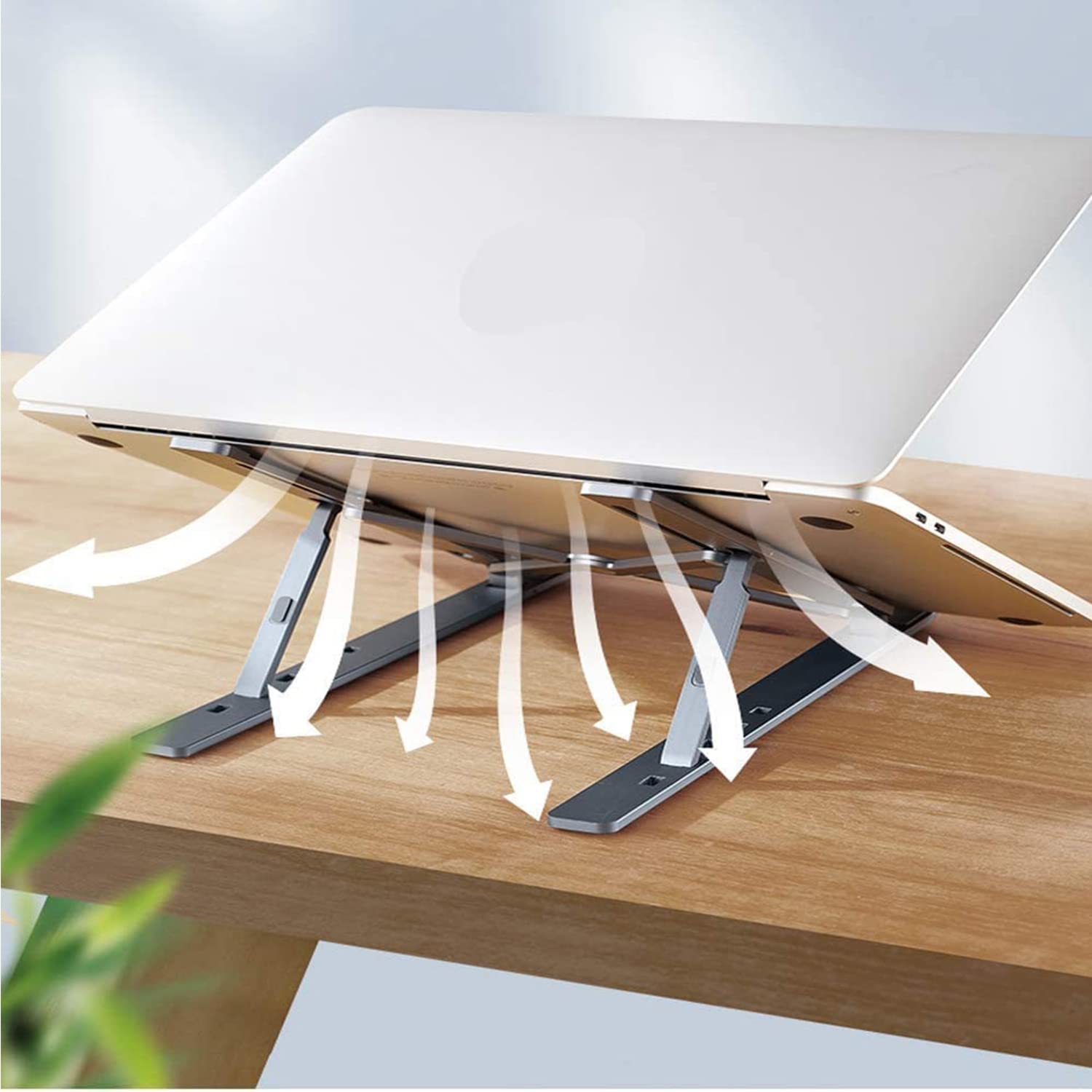 12874 Laptop Stand for Desk | Metal Portable Laptop Stand, with 7 Adjustable Angles | Laptop Riser, Phone, and Tablet Stand | Compatible for All Laptop 12874 Laptop Stand for Desk | Metal Portable Laptop Stand, with 7 Adjustable Angles | Laptop Riser, Phone, and Tablet Stand | Compatible for All Laptop